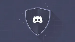 Grey Shield Discord Logo Wallpaper