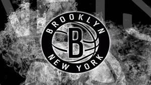 Greyscale Brooklyn Nets Poster Art Wallpaper