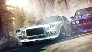 Grid 2 Cars At Forest Wallpaper