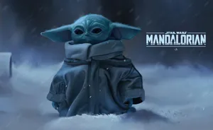 Groguin Snow The Mandalorian Wallpaper
