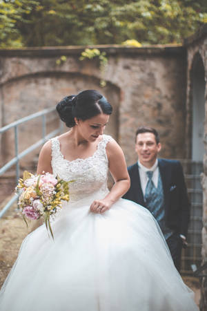 Groom Behind The Bride Wallpaper