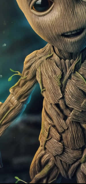 Groot Close Up Portrait Wallpaper