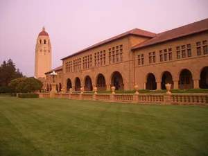 Grounds Beside Stanford University Building Wallpaper