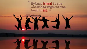 Group Friends Quote Henry Ford Jump Shpt Wallpaper