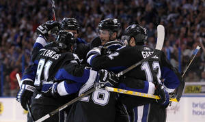 Group Hug From Tampa Bay Lightning Wallpaper