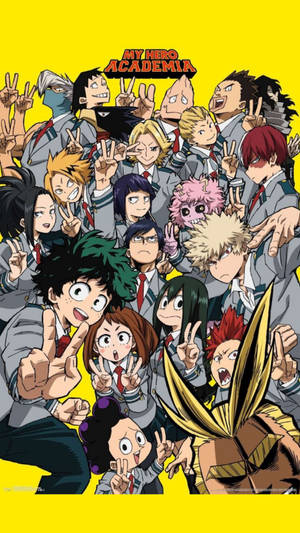 Group Poster My Hero Academia Iphone Wallpaper