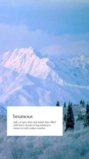 Grunge Aesthetic Word Brumous Wallpaper