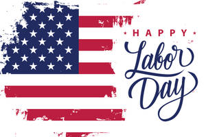 Grunge American Flag Labor Day Cover Wallpaper