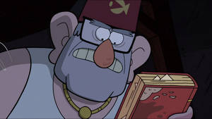 Grunkle Stan Holding A Book Wallpaper