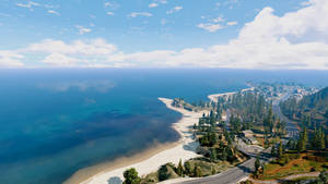 Gta 5 2560x1440 Blue Beach Hillside Wallpaper