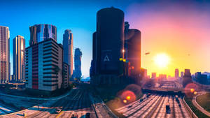 Gta 5 2560x1440 Bright Sunset Wallpaper