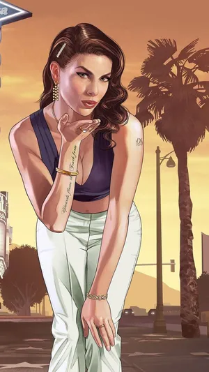 Gta Iphone Brunette Girl Wallpaper