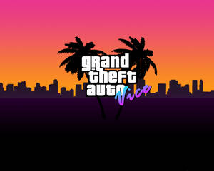 Gta Vice City Game Title Art Wallpaper