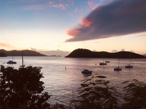 Guadeloupe Sunset On Harbor Wallpaper