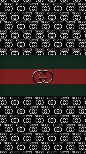 Gucci Classic Designer Stripe With Logo Wallpaper