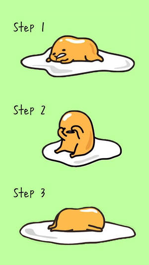 Gudetama Aesthetic Images With Lazy Steps Wallpaper