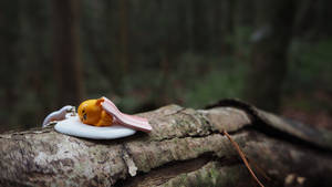 Gudetama In Forest Wallpaper