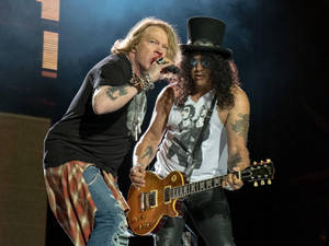 Guns N Roses Stage Performance Night Music Wallpaper