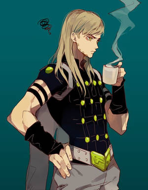 Gyro Zeppeli With Coffee Wallpaper