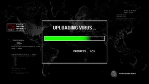 Hacker Uploading Virus Wallpaper