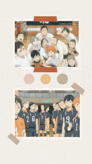 Haikyuu Team Moments Collage Wallpaper