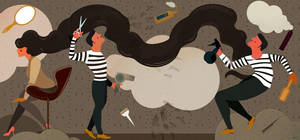 Hair Salon Digital Poster Wallpaper