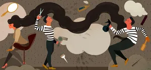 Hair Salon Digital Poster Wallpaper