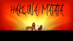 Hakuna Matata Sunset Silhouette Wallpaper