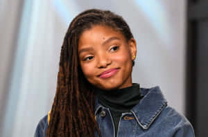 Halle Bailey Smiling Portrait Wallpaper