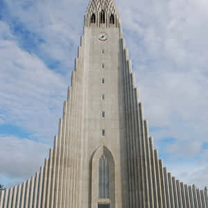Hallgrimskirkja Central Tower Exterior Wallpaper
