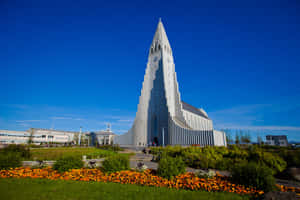 Hallgrimskirkja Church Wide Angle Wallpaper