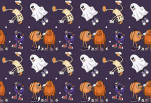 Halloween Pattern Skidand Pump Wallpaper