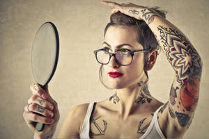 Hand Mirror Hd Tattoo Wallpaper