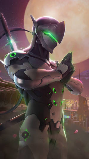 Hand Sign Classic Genji Iphone Wallpaper