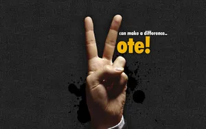 Hand Sign Election Poster Wallpaper