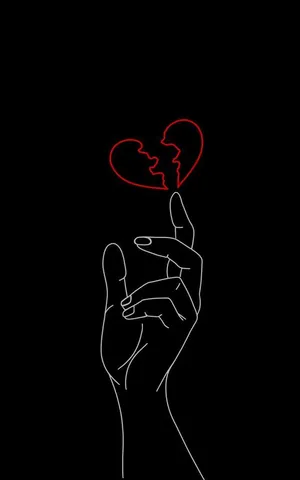 Hand With A Broken Heart Iphone Wallpaper