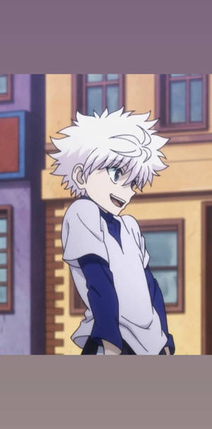 Hands In Pockets Killua Iphone Wallpaper