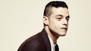 Handsome Rami Malek Wallpaper