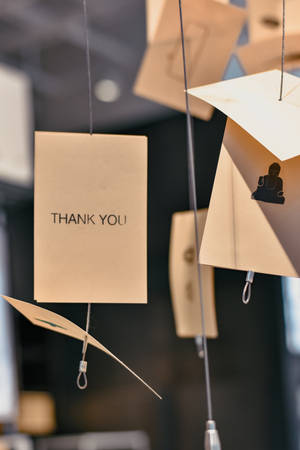 Hanging Thank You Greeting Cards Wallpaper