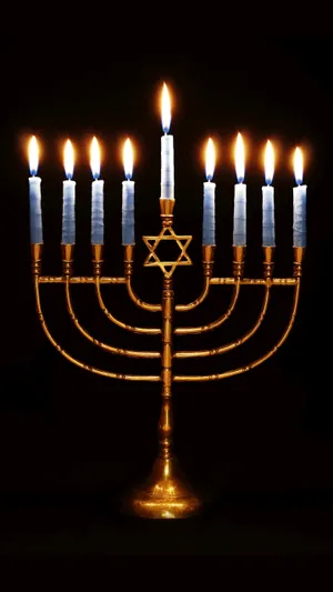 Hanukkah Menorah Portrait Wallpaper