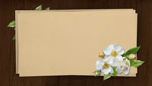 Happy Birthday Flowers Empty Note Wallpaper