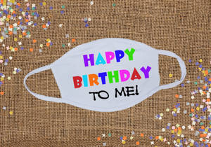 Happy Birthday To Me Face Mask Wallpaper