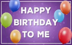 Happy Birthday To Me In Purple Wallpaper