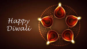 Happy Diwali Diyas Wallpaper