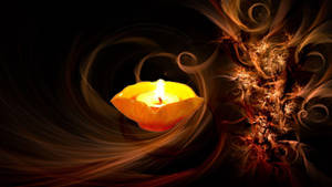 Happy Diwali Stylish Candle Wallpaper