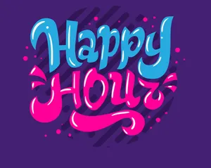 Happy Hour Typography Wallpaper