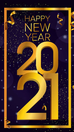 Happy New Year 2021 Portrait Greeting Wallpaper
