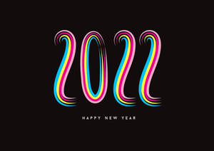 Happy New Year 2022 Colorful Art Wallpaper