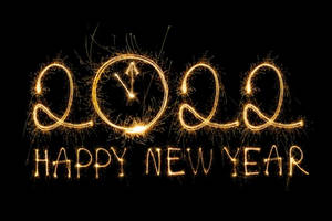 Happy New Year 2022 Sparklers Fireworks Wallpaper