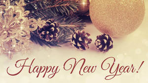 Happy New Year Festive Holiday Wallpaper